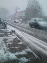 Vehicles in snow